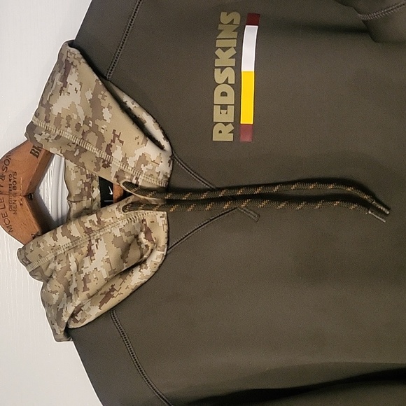 NFL Onfield Apparel Hoodie - Nike Dri-Fit - GUC - Camo & Green - K - Picture 3 of 9